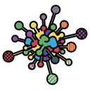 keyword cluster node Pop Art icon