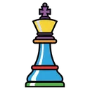 king chess piece Pop Art icon