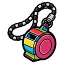 lifeguard whistle Pop Art icon