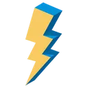 lightning bolt Isometric icon