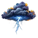 lightning thunderstorm Oil Painting icon