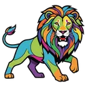 lion Pop Art icon