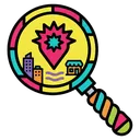 local business search Pop Art icon
