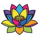 lotus flower Pop Art icon