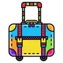 luggage Pop Art icon