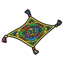 magic carpet Pop Art icon