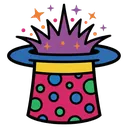 magic hat Pop Art icon
