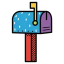 mailbox Pop Art icon