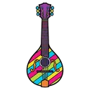 mandolin Pop Art icon