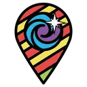 map pin Pop Art icon