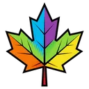 maple leaf Pop Art icon