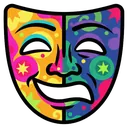 mask (theater) Pop Art icon