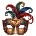 masquerade mask Oil Painting icon