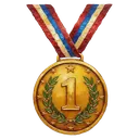 medal first place gold Oil Painting icon