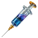 medical syringe vaccine Oil Painting icon