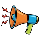 megaphone Pop Art icon