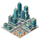 modern city block