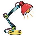 modern desk lamp light Pop Art icon