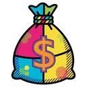 money bag Pop Art icon