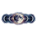 moon phases night Oil Painting icon