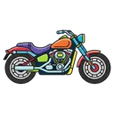 motorcycle Pop Art icon