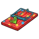 mouse trap Pop Art icon