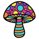 mushroom Pop Art icon