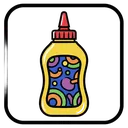 mustard bottle Pop Art icon