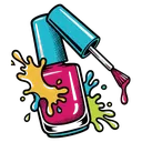 nail polish Pop Art icon