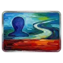 name badge id card Oil Painting icon