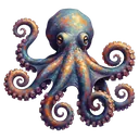 octopus Oil Painting icon