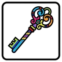 old key Pop Art icon
