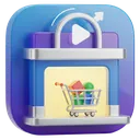 online store front Photorealistic icon