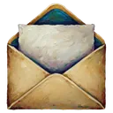 open envelope Oil Painting icon