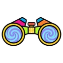 opera glasses Pop Art icon