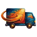 order tracking truck Oil Painting icon