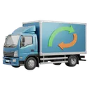 order tracking truck Photorealistic icon