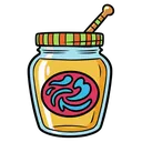 organic honey jar glass Pop Art icon