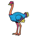 ostrich Pop Art icon