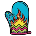 oven mitt Pop Art icon