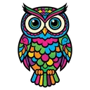 owl Pop Art icon