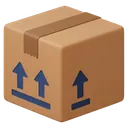 package delivery box Photorealistic icon