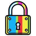 padlock Pop Art icon