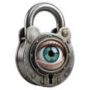 padlock eye Photorealistic icon