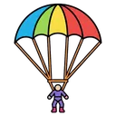 parachute Pop Art icon