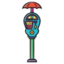 parking meter Pop Art icon