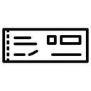 payroll check Line Art icon