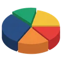 pie chart Isometric icon
