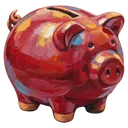 piggy bank Oil Painting icon