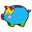 piggy bank Pop Art icon